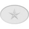 Ekena Millwork Standard Dalton Star Rosette With Beveled Edge, 7"W x 4 3/4"H x 1/2"P ROSP070X048X050DAL07 - alternate 4